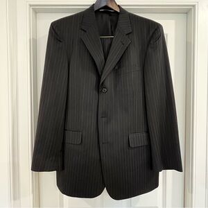 Stafford Charcoal Pinstripe Men's Suit Jacket